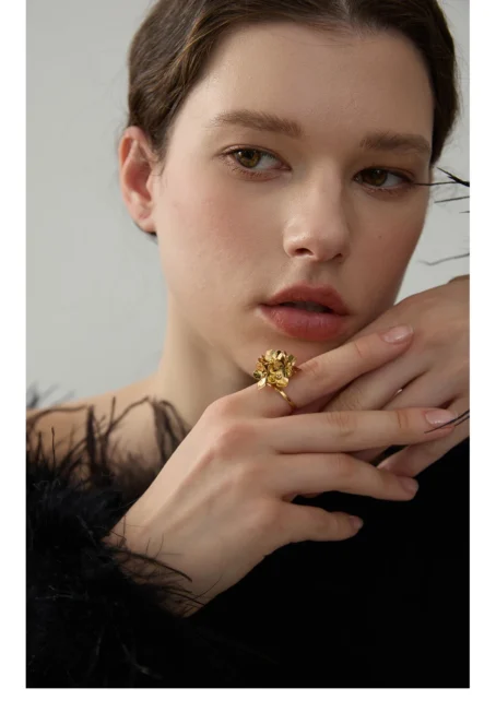 bague-fleur-acier-inoxydable