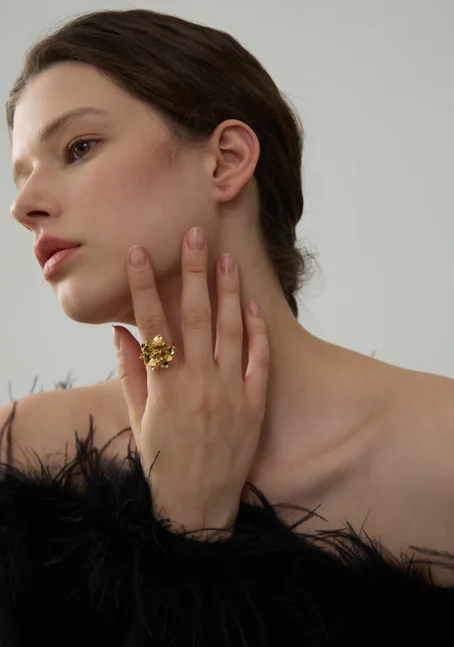 bague-fleur-acier-inoxydable